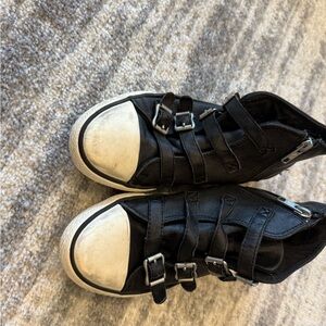 Buckle Black and White Sneakers